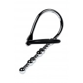 Серебристый уретральный плаг-бусины TOYFA Metal с мягким фиксириющим кольцом - ToyFa - купить с доставкой в Бийске