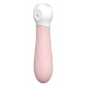 Розовый мини-вибромассажер Diamond Baby Boo - 11 см. - Dream Toys