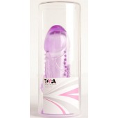 Фиолетовая гелевая насадка с шипами - 13 см. - Toyfa Basic - в Бийске купить с доставкой