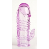 Фиолетовая насадка с коготком и шипами - 13 см. - Toyfa Basic - в Бийске купить с доставкой