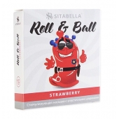 Стимулирующий презерватив-насадка Roll   Ball Strawberry - Sitabella - купить с доставкой в Бийске