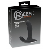 Черный вибромассажер простаты с функцией римминга Plug with Perineum Stimulator - 16,6 см. - Orion - в Бийске купить с доставкой