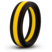 Черно-желтое силиконовое эрекционное кольцо Silicone Go Pro Cock Ring - Blush Novelties - в Бийске купить с доставкой