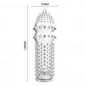 Закрытая прозрачная насадка Crystal sleeve - 14,2 см. - Erowoman-Eroman - в Бийске купить с доставкой