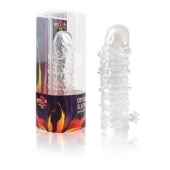 Закрытая прозрачная рельефная насадка Crystal sleeve - 13 см. - Erowoman-Eroman - в Бийске купить с доставкой