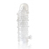 Закрытая прозрачная рельефная насадка Crystal sleeve - 13 см. - Erowoman-Eroman - в Бийске купить с доставкой