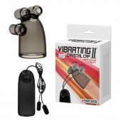 Дымчатая насадка-мастурбатор с вибрацией Vibrating Crystal Cap II - Baile - в Бийске купить с доставкой