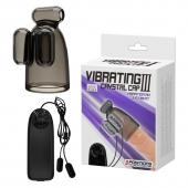 Дымчатая насадка-мастурбатор с вибрацией Vibrating Crystal Cap III - Baile - в Бийске купить с доставкой