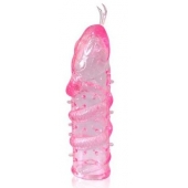 Закрытая рельефная насадка Crystal sleeve snakes в виде змеи с усиками - 14 см. - Erowoman-Eroman - в Бийске купить с доставкой