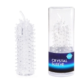 Закрытая рельефная насадка Crystal sleeve с усиками - 12 см. - Erowoman-Eroman - в Бийске купить с доставкой
