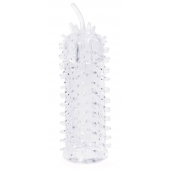 Закрытая рельефная насадка Crystal sleeve с усиками - 12 см. - Erowoman-Eroman - в Бийске купить с доставкой