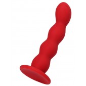 Красный силиконовый анальный фаллоимитатор Favorite - 13 см. - ToyFa