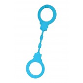 Голубые силиконовые наручники A-Toys без ключа - A-toys - купить с доставкой в Бийске