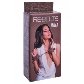 Коричневые кожаные наручники Maya - Rebelts - купить с доставкой в Бийске