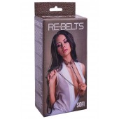 Коричневый поводок и чокер с кольцом Sofi - Rebelts - купить с доставкой в Бийске