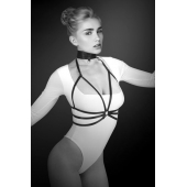 Черная упряжь на грудь Julia - Bijoux Pour Toi - купить с доставкой в Бийске