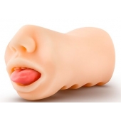 Телесный мастурбатор-ротик с язычком Oral Anne - Blush Novelties - в Бийске купить с доставкой