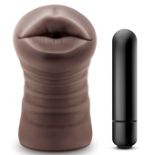 Коричневый мастурбатор-ротик Heather - Blush Novelties - в Бийске купить с доставкой