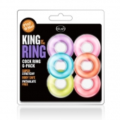 Набор из 6 эрекционных колец King of the Ring - Blush Novelties - в Бийске купить с доставкой