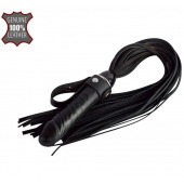 Черная плеть  Ковбой  с ручкой-фаллосом - 55 см. - Sitabella - купить с доставкой в Бийске