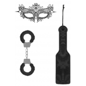Черный игровой набор Introductory Bondage Kit №4 - Shots Media BV - купить с доставкой в Бийске