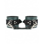 Изумрудные наручники Ladys Arsenal на карабинах - БДСМ Арсенал - купить с доставкой в Бийске