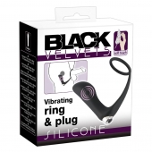 Черное эрекционное кольцо с анальной вибропробкой Vibrating Ring   Plug - Orion - в Бийске купить с доставкой