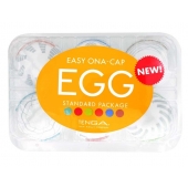 Набор из 6 мастурбаторов Tenga EGG Easy Beat с различным рельефом - Tenga - в Бийске купить с доставкой