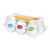 Набор из 6 мастурбаторов Tenga EGG Easy Beat с различным рельефом - Tenga - в Бийске купить с доставкой