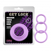 Набор из 3 сиреневых эрекционных колец Magnum Force Cock Ring - Chisa - в Бийске купить с доставкой