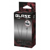 Черные зажимы на соски и клитор на цепочке DELUXE NIPPLE   CLIT CLAMPS - Dream Toys - купить с доставкой в Бийске