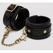 Черные оковы на ноги Bound to You Faux Leather Ankle Cuffs - Fifty Shades of Grey - купить с доставкой в Бийске