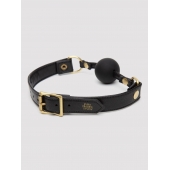 Черный кляп-шар Bound to You Faux Leather Ball Gag - Fifty Shades of Grey - купить с доставкой в Бийске