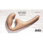 Бежевый безремневой страпон Seduction - 20,5 см. - Lola Games - купить с доставкой в Бийске