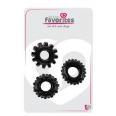 Набор из 3 черных эрекционных колец SET OF 3 COCKRINGS - Dream Toys - в Бийске купить с доставкой