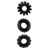 Набор из 3 черных эрекционных колец SET OF 3 COCKRINGS - Dream Toys - в Бийске купить с доставкой