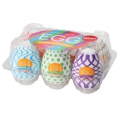 Набор из 6 мастурбаторов Tenga EGG IV с различным рельефом - Tenga - в Бийске купить с доставкой