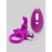 Лиловое виброкольцо с пультом ДУ Remote Control Cock Ring - Happy Rabbit - в Бийске купить с доставкой
