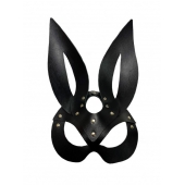 Черная кожаная маска зайки Miss Bunny - БДСМ Арсенал - купить с доставкой в Бийске