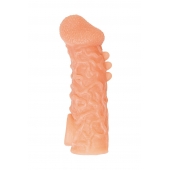Телесная закрытая насадка с шершавой головкой Cock Sleeve Size L - 17,6 см. - KOKOS - в Бийске купить с доставкой