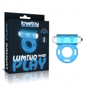 Голубое, светящееся в темноте эрекционное виброкольцо Lumino Play Vibrating Penis Ring - Lovetoy - в Бийске купить с доставкой