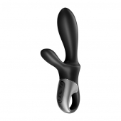 Черный анальный вибратор Heat Climax+ с функцией нагрева - 20,6 см. - Satisfyer - в Бийске купить с доставкой