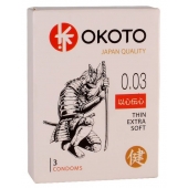 Тонкие презервативы OKOTO Thin Extra Soft - 3 шт. - Sitabella - купить с доставкой в Бийске