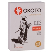 Ультратонкие презервативы OKOTO Ultra Thin - 3 шт. - Sitabella - купить с доставкой в Бийске