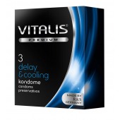 Презервативы VITALIS PREMIUM delay   cooling с охлаждающим эффектом - 3 шт. - Vitalis - купить с доставкой в Бийске