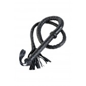 Длинный кожаный кнут с хлопушками на конце - ToyFa - купить с доставкой в Бийске