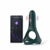 Изумрудное виброкольцо Magic Motion Rise с подхватом мошонки - Magic Motion - в Бийске купить с доставкой