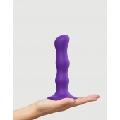 Фиолетовая насадка Strap-On-Me Dildo Geisha Balls size M - Strap-on-me - купить с доставкой в Бийске