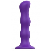 Фиолетовая насадка Strap-On-Me Dildo Geisha Balls size M - Strap-on-me - купить с доставкой в Бийске