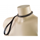 Эффектный сверкающий ошейник с поводком  Гламур - Sitabella - купить с доставкой в Бийске